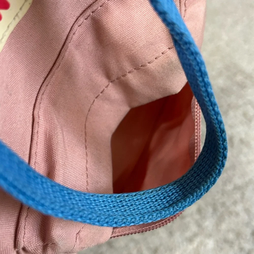 KÅNKEN SLING Mini Backpack Soft Pink  Blue Accents Travel Outdoor Hiking Pockets